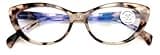 V.W.E. Women Cat-Eye Progressive Reading Glasses - Clear Zero Power on Top - No Line - UV Blue Blocker (Calico, 2.50, x)