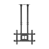 TV Stands Heavy Duty TV Hanger 50"-80" Double Pole Adjustable Ceiling TV Bracket Extension Tilt TV Ceiling Mount