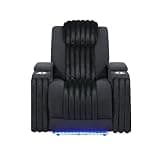GOWE Duran Black Power Recliner with Power Headrest and LED