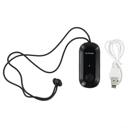 Wearable Negative For ION Air Purifier, Portable Hanging Neck Personal Air Cleaner For 700MAh, Cartridge-Free For ELIMINATOR For Travel Office Home, White(Black)