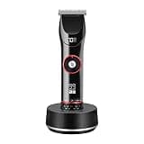 CAIMIAO 3500mAh Rechargeable Hair Clipper for Men - Professional Stainless Steel Trimmer with LED Display, 160 Minutes Runtime