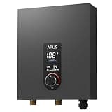 APUS 14kW Tankless Water Heater Electric, 240V Instant On Demand Hot Water Heater, Up to 3.3 GPM with LED Display, Space-Saving