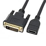 QFDRRFIJT 5pcs DVI-D to VGA HDMI Adapter DVI24+1 25Pin DVI-D to HDMI Female HD Display Video Conversion Cable 30cm(DVI Revolution HDMI)