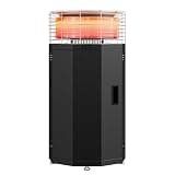 DoCred 35" H Outdoor Patio Heater, 2 in 1 Propane Smokeless Fire Pit Heater for Backyard, Garden, Deck, Party