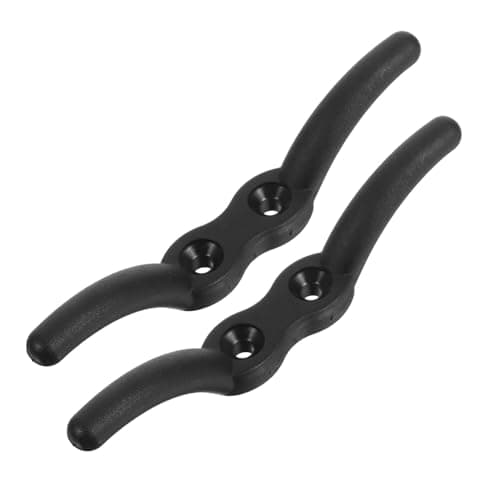 BESPORTBLE 2pcs Nylon Cleat Hooks for Window Blind Cord Holder Rope Cleats for Curtains Boats and Outdoor Use Lightweight Easy to Install Black
