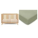 Comfy Cubs Baby Crib and Muslin Cotton Fitted Crib Sheet Bundled