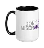Purple Color Be Able Purple Graphic Ceramic Mug, Black/White, 15oz