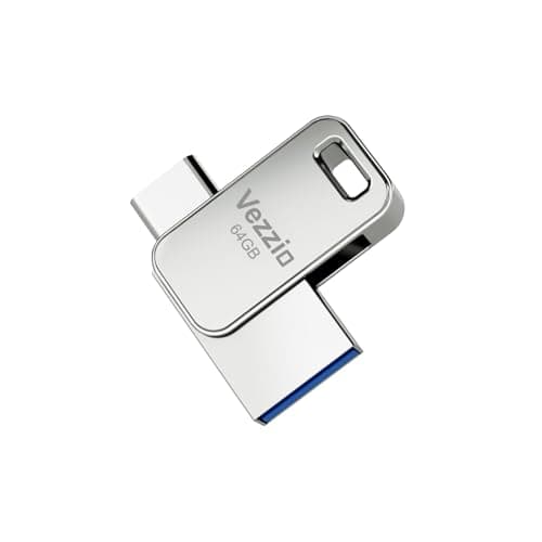 128GB Flash Drive USB C Thumb Drive up to 110MB/s Dual Drive USB Type C+ USB A 3.2 Zinc Pendrive Swivel Design Memory Stick for iPhone 15/16/17 Windows/Android OTG