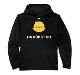 Da Kükst Du I Funny Easter Eggs Children Chicken Chicks Performance Hoodie