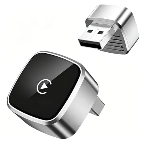 2-in-1 Wireless CarPlay & Android Auto Adapter, Plug & Play CarPlay Dongle Converts Wired to Wireless, Fast Auto-Connect, No Delay, Compact Design for iPhone & Android with USB/USB-C Port