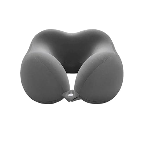 KELINFONG Neck Pillow Airplane, Washable Portable Memory Foam Ergonomic Airplane Neck Pillow with Attachable Snap Strap,Comfortable Breathable Plane Neck Pillow for Home,Travel,Office,Train,Airplanes