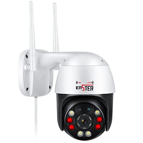 ENSTER 5G Security Camera Outdoor, 5MP PTZ WiFi Camera for Home Security Full Metal, Human Detection, Onvif RTSP Camera Auto Tracking, Color Night Vision, 2-Way Audio, IP66 Waterproof