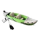 Inflatable Fishing Boat 2-Person PVC Kayak Stable Design for River Drifting Outdoor