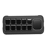 Hamwesh AI Voice Control Panel, 10 LCD Mechanical Buttons 2.01 Inch Auxiliary Screen Multi Functional AI Voice Control Panel Mechanical LCD Macro Keypad with Dynamic Theme Editor One Key (Black)