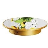 KiBcsLic Electric Rotating Display Stand USB Powered Rotating Display Turntable Mirrored Top Mirror Turntable for Online Sellers, Photographers, Video Filming, Mirror Gold, 2668-15cm
