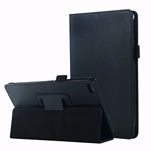 OWSIHNZBF Texture Leather Tablet Case For Lenovo Tab E8 TB-8304F Slim Folding Stand Folio Protector Shockproof Back Cover with Holder(Black)