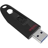 SanDisk Ultra 128 GB, USB 3.0 flash drive, with up to 130 MB/s read speed, Black