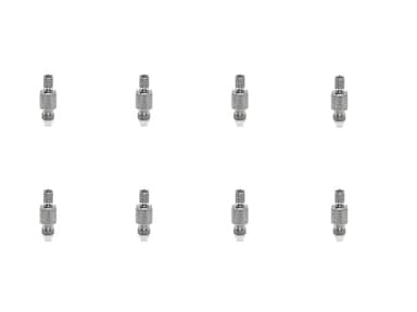 BJDZ FME Female to RP SMA Female Adapter, 50 Ohm, Nickel Plated, Golden Contact, 8 Pack, for Telecom and WiFi Router Devices