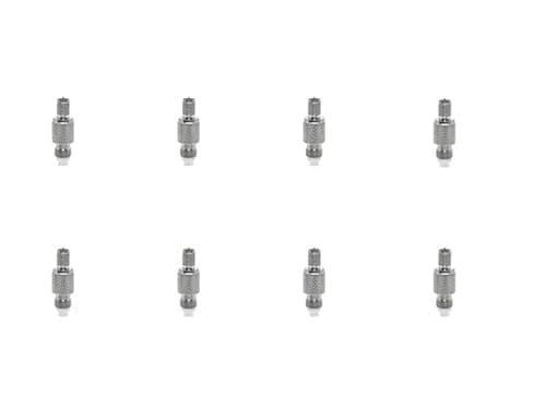 BJDZ FME Female to RP SMA Female Adapter, 50 Ohm, Nickel Plated, Golden Contact, 8 Pack, for Telecom and WiFi Router Devices