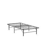 Nestl Twin Bed Frame, Foldable Bed, Adjustable Bed Frame, Steel, Easy Tool Free Assembly, 14 Inches High, Twin, Black