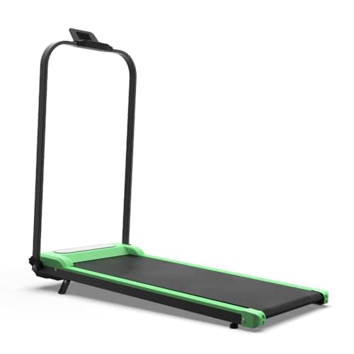 Foldable Treadmill with Handle Bar & Incline, 2 in 1 Upgrade Portable Under Desk Walking Pad and Vibration Pad with Remote Control for Home Office Small Spaces