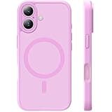 TAURI for iPhone 17 Case, Compatible with MagSafe, (Full Camera Protection) Camera Control Cover Solid-Color Matte Magnetic Phone Case for iPhone 17 - Purple Pink
