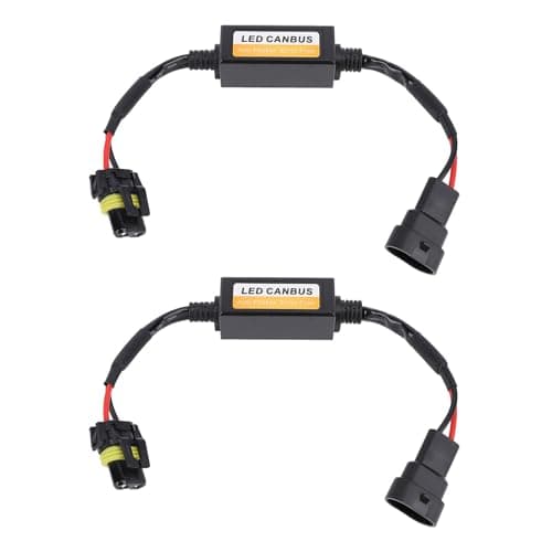 EIMSOAH 2PCS Car LED Headlight Canbus Decoder, Anti Flickering Error Canceller Resistor Harness, Plug and Play AMP Connector for 9005 9006 9012 Headlight