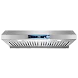 30 Inch Under Cabinet Range Hood, 950 CFM Stainless Steel Kitchen Vent Hood, Kitchen Exhaust Hood with 4 Speed Touch Control, Low Noise Dual Motor Vent Hood, LED Lights
