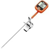 TempPro TP509 Candy Thermometer with Pot Clip, 10" Long Probe Instant Read Meat Food Thermometer with LCD, Cooking Oil Deep Frying Thermometer for Brewing Fathers Day Gift (Previously ThermoPro)