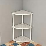 Wooden Corner Shelf, 3 Tiers, Multi-Layer Storage Cabinet, Sideboard, Gap Storage, Rounded Corners, Open Rack, Shelf, Storage Shelf, Bookshelf, Corner Shelf for Living Room(5 Tiers)(B,3)