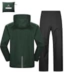 Outdoor Ventures Packable Rain Suit for Men Lightweight Waterproof Breathable Rain Gear for golf Rain Jacket Pants