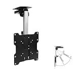 Folding TV Ceiling Mount - Black TV Mount, Adjustable Flip Down and Swivel Angle TV Mount, for 17 to 37 inch Flat Screen Display and Monitor of up to 44 Pounds