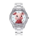 NTVOWPZO Three-Hand Analog Stainless Steel Watches for Men Easy Reader
