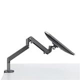 NYTFHMS Monitor Stand Single Monitor Mount Bracket, Aluminum Height Adjustable Monitor Bracket, Gas Spring Monitor Desk Mount Stand for 17-32 Inch LCD Led Screen Tv Stands,Dark Gray