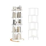 YATINEY 5 Tier Rotating Bookshelf and Corner Bookshelf for Small Space Bundle, for Living Room, Study
