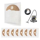 12pcs Dust Bags,Compatible For Karcher,NT 221, NT 22/1 Ap L, Te, 2.889-217.0, 1.378-600.0,Wet&Dry Vacuum Cleaner Accessories
