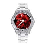 NTVOWPZO Three-Hand Analog Stainless Steel Watches for Men Easy Reader