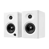 NSY Audio Computer Speakers for Desktop PC, 60W Bluetooth 5.3 Stereo 2.0 System with Bass, Compact Powered Bookshelf Speakers for Office, Monitors, Laptop, Gaming, TV, Gifts (White, Pair)