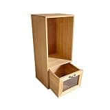 CFGH6FDF Vintage Distress Single Cell Drawer Small Bookshelf Home Dormitor Wooden Storag Rack Freestanding Book Shelf