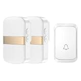 ONMYJFD Doorbell Battery-Operated 300M Long Range 60 Chimes 5 Volume LED Light 23A12V Battery Door Bell