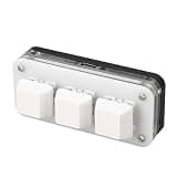 Fesjoy 3 Key Mini Keypad Programmable RGB Mechanical Gaming Keyboard for PC Office Work Blue Switch 3 Key USB (White)