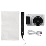 64MP Digital Camera with 180° Flip Screen, 4K UHD Video Recording, Anti - Shake & Auto Focus, 16x Zoom Digital Mirrorless Camera for Selfie, Vlogging and Travel (White)