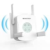 NEWFAST AX1800 WiFi Extenders Signal Booster NF-RE553, Dual Band WiFi 6 Range Extender, 5.8GHz&2.4GHz WiFi Booster for Home Covers Up to 9600 Sq.ft, AP/Router/Bridge Mode, Gigabit Port, One Tap Setup