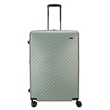 TRIPS RIDGELINE 28-Inch Lightweight Durable Hardside 8-Wheel Spinner Checked Suitcase Size Luggage, Sea Spray