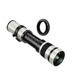 Compatible for Camera 420-800mm F8.3-F16 Manual Zoom Super Telephoto Camera Lens(White)