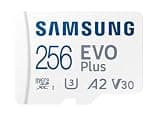 SAMSUNG EVO Plus microSD Memory Card + Adapter, 256GB microSDXC, Speeds Up to 160 MB/s, UHS-I, C10, U3, V10, A3, Upgrade Storage for Phones, Tablets, Gaming Consoles, DSLR Cameras, PCs, MB-MC256SA