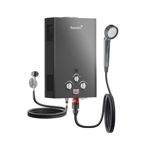 Ranein 8L Propane Tankless Water Heater, Outdoor Up to 2.11 GPM, 48,000 BTU On-Demand Instant Hot Water Heater