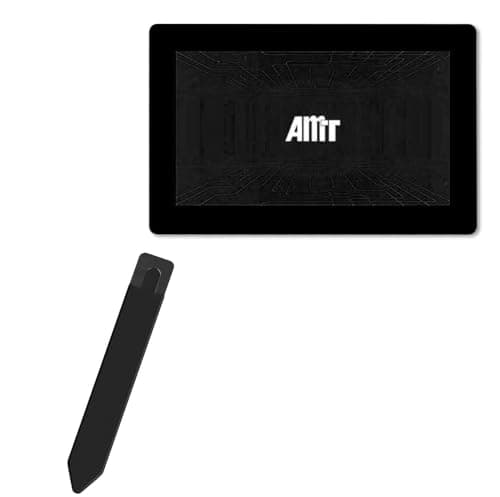 BoxWave Stylus Pouch Compatible with AMT Sigma S Series Touchscreen Display (10.1 in) - Stylus PortaPouch, Pen Stylii Holder Carrier Portable Self-Adhesive - Jet Black