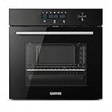 Garvee 24 Inch Built-in Single Wall Oven, 2.5 Cu.ft. Electric Oven with 5 Cooking Functions, 2000W Power, Touch and Knob Control, Low-e Glass Door & Cooling Fan, Easy Clean Enamel, Black