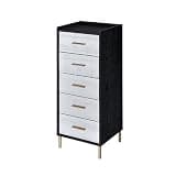 agnixnaf Jewelry Armoire,with Lift-Top, 4 Drawers,Metal Legs,Black and Silver, Ideal for Home Decoration or Storing Valuables